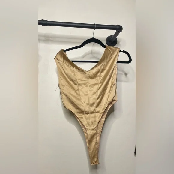 Retrofete Rozik Silk Corset Bodysuit